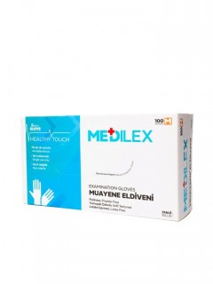 Medilex Healthy Touch Pudrasız Mavi Muayene Eldiveni - M