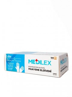 Medilex Healthy Touch Pudrasız Mavi Muayene Eldiveni - M